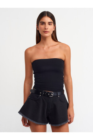 20659 Crop Top-Siyah - Dilvin