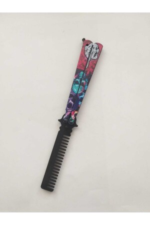 21 Cm Metal Butterfly Comb Skull Not Sharp Pocket Knife - Tactical Line