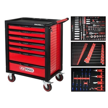 215-piece tool trolley KS TOOLS RACINGline, 7 drawers - KsTools