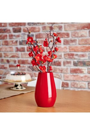 م.ن.ز-ديكور باريس فاصول 22 سم - أحمر - Yedi Home&Decor