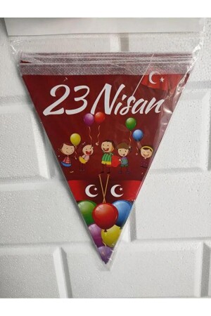 23 April Children's Day Triangle Pennant Ornament Children and Crescent Star Printed School Ornament - Surprise Party Store