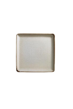 23 Cm Square Plain Porcelain Plate Cinnamon TAN23DU730P02 - PEARL