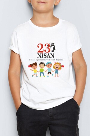 23 Nisan Atatürk Baskılı Unisex Çocuk Tişört T-shirt Mr-02 - Morinna İm