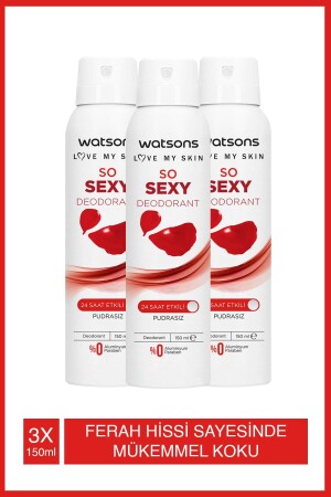 مـنـز-سو ديسودـوران مثير 24 ساعة فعالة بلا مسحوق رش 150 ملي 3 قطع - Watsons