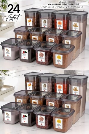 24-Piece Labeled Moly Rectangular Food Storage Container Set - Kitchen Life