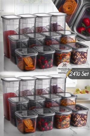 24-Piece Labeled Moly Rectangular Food Storage Container Set - Kitchen Life
