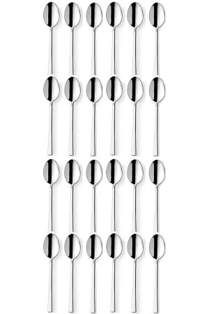 24 Pieces Stainless Lux Teaspoon Stick Teaspoon DP0024-01 - Doğuş Pazar