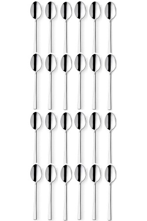 24 Pieces Stainless Steel Lux Teaspoon Stick Model Teaspoon - Trouvaille