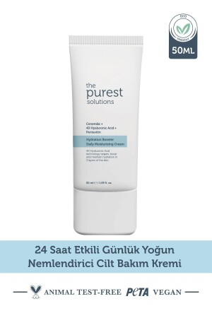 24 Saat Etkili Günlük Yoğun Nemlendirici Cilt Bakım Kremi 50 ml - The Purest Solutions