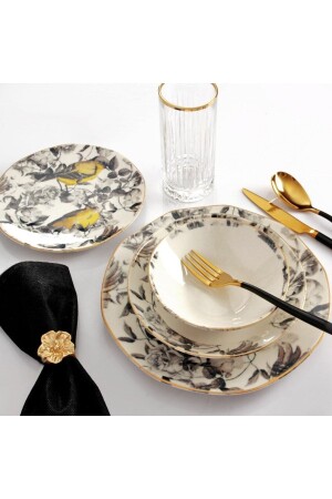 24-teiliges Tafelservice für 6 Personen MUBA-YELLOW BRİD - Mondecor