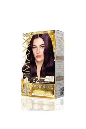 منز-ذهبية 24k 3. 66 صبغة شعر البرتقال الأرجواني مع محتوى الذهب - Maxx Deluxe