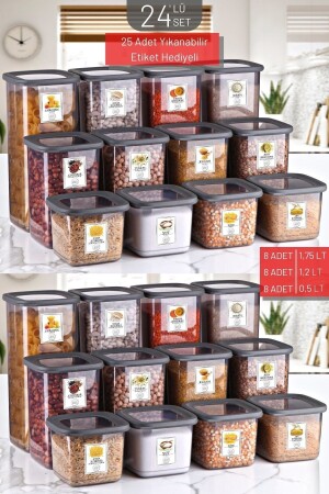 مجموعة من 24 معطوفة، لا يمكن كسرها مربع مخزن الطعام حاوية أنتراتيكيت - Nandy Home