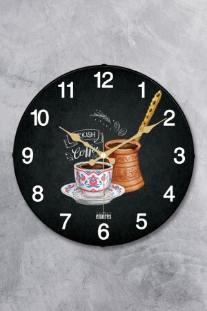 25 Cm Decorative Plastic Glass Curved Kitchen Wall Clock - Emores