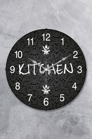 25 Cm Decorative Plastic Glass Curved Kitchen Wall Clock KITCHEN - EMORES