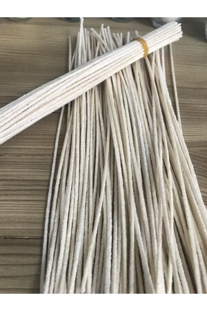 25 Cm Hard Waxed Wick (60 Pieces) Ready Made Hard Waxed Candle Wick Made of One Hundred Percent Cotton Thread - Bluedaisycandle