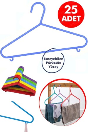 25 Pcs Baby And Child Clothes Hangers Flexible Durable Children's Hanger 30 Cm - Asya Bazaar
