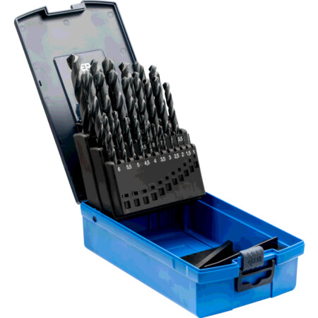 25-piece metal drill bit set for steel PFERD DIN338 HSSG N 1-13 - Pferd