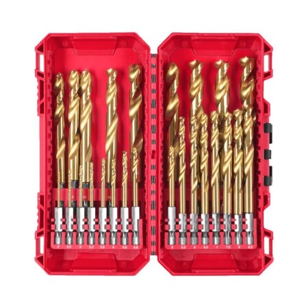 25-piece metal drill bit set MILWAUKEE ShockWave 1/4