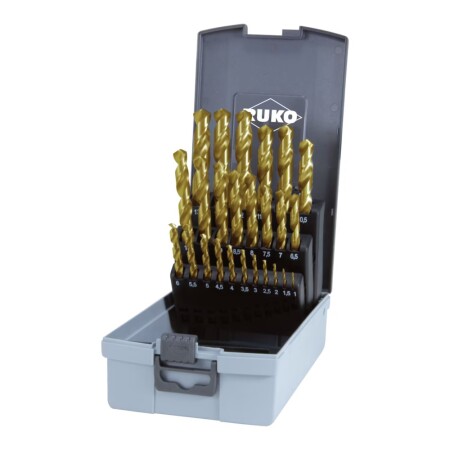 25-piece metal drill bit set RUKO TiN HSS - Ruko