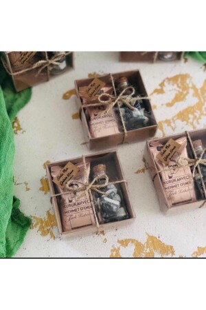25 Pieces of Pebbles in Acetate Kraft Box Chocolate Brown Wedding Engagement Promise Gifts NSN-1216 - ARMİ KONSEPT
