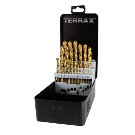 25-teiliges Bohrerset RUKO Terrax HSS-G TiN - Ruko