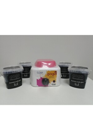 250 Gr Black Beads Wax 4 Pieces Heating Machine Gift BLACK BEADS 4 MACHINES SET - Gogo Professional