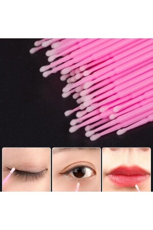 25Pcs Silk Eyelash PINK Microbrush Brush For Microblading Permanent Makeup - Dfcosmetics