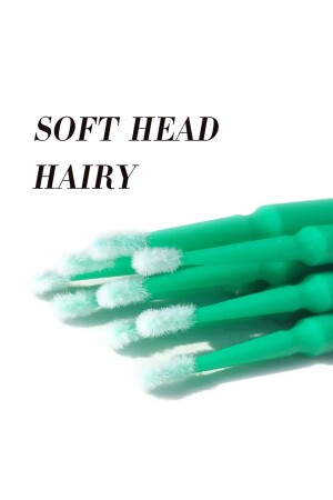 25Pcs Silk Eyelashes GREEN Microbrush Brush For Microblading Permanent Makeup - Dfcosmetics