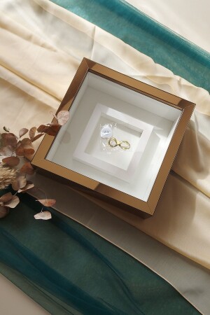25x25 Bronze Photo Section LED Frame For Your Rose Designs - 25x25 Cm. Anonymous hkmx0232 - Verda Çerçeve