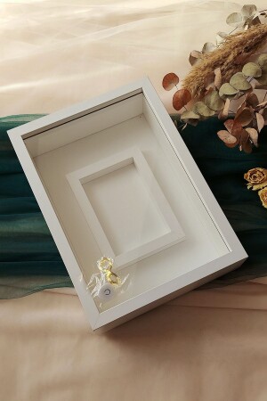 25x35 cm Model Design Rose Box Memory-Rahmen mit weißer Fotofläche! - Verda Çerçeve
