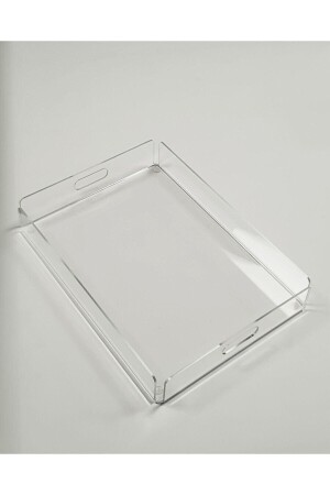 25x35cm Transparent Acrylic Plexiglass Service Presentation Gift Tray with Handle bs1212 - BaltaciStore