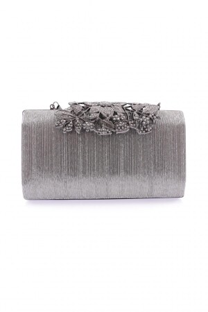 260-23y Women's Evening Dress Clutch Bag Laser Platinum - Dgn