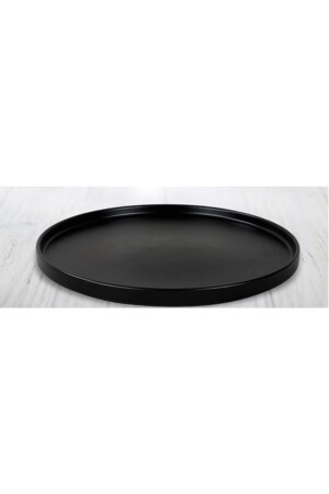 27 Cm Stackable Serving Plate Matte Black 586 - Keramika