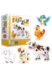 27 Parça Circle Toys Baby Puzzle Seti 12 Adet Çiftlik Hayvanları gdfhfgjh - Circle Toys