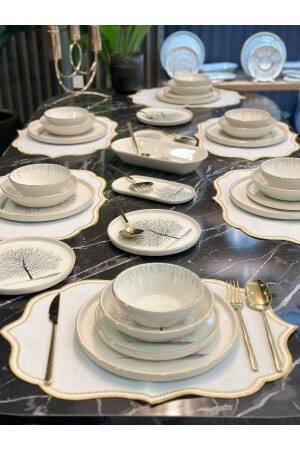 27 Piece Modern Çınar Plus Millenium Dinner Set - Onedekor