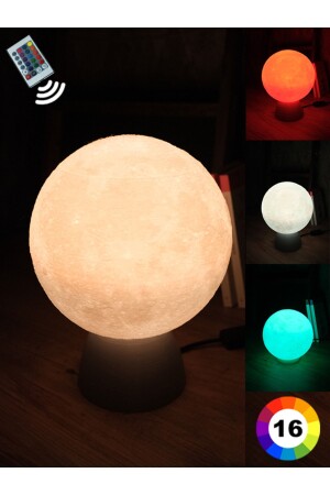 28 Cm Colorful RGB Neon Moon Globe LED Lamp Gift Table Lamp Night Light Moon New Year Gift ZNO-AKB001 - Zone Ozone