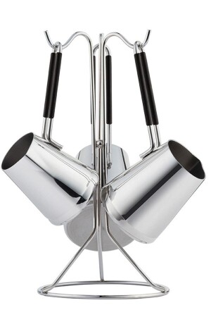 29016 Everest 4 Piece Steel Coffee Pot Set with Hanger Stand - Nehir
