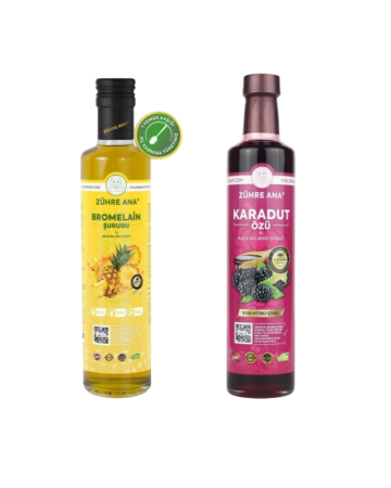 2er-Set Zühre Ana Bromelain-Detox-Sirup mit Ananas & Zühre Ana Schwarzer Maulbeerextrakt 670 Gr - Zühre Ana