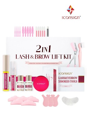 2in1 New Lash Lift-Eyelash Lifting-perm And Eyebrow Lamination Set (BIG SET) (WITH NEW BALM ADHESIVE) - Iconsign Lash Lift