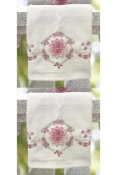 2li Butik El-yüz Havlusu (50X90)-mariposa Krem MSTK09636 - Özdilek