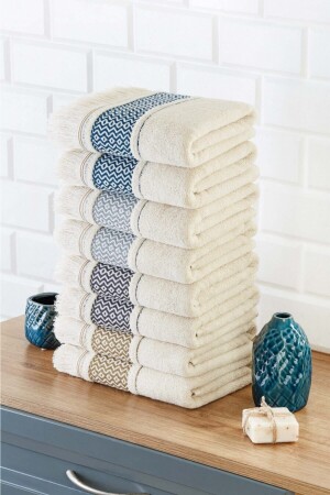 2'li Elmas 50x90 Cm El Yüz Banyo Mutfak Havlusu Kalın Pamuklu Kahve HVL.50.310.2X - CottonTherapy