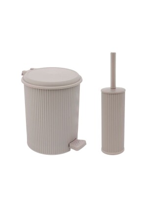 Plastik 2'li Nostalji Banyo Seti Bej 2 Parça N521 - Genel Markalar