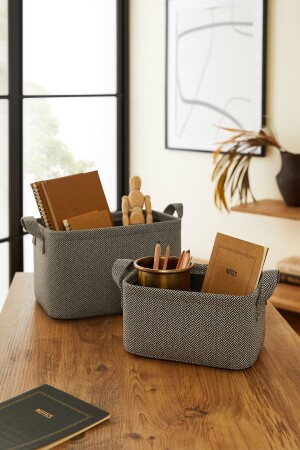 2'li Set Dokulu Dolap Içi Çamaşır Çocuk Odası Oyuncak Düzenleyici Katlanır Saklama Sepeti Organizer - Ocean Home Textile