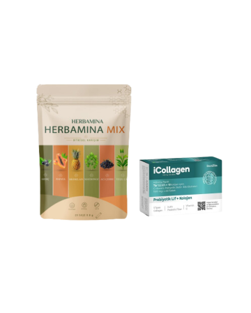 2’li Set Herbamina Mix & icollagen Kolajen Ve Probiyotik Tablet - Herbamina