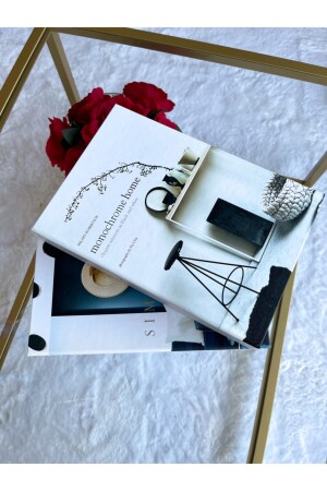 MNZ-2 حزمة البساطة/مونوكرومية كيس الكتب الديكورية iray03 - irayhomedecor