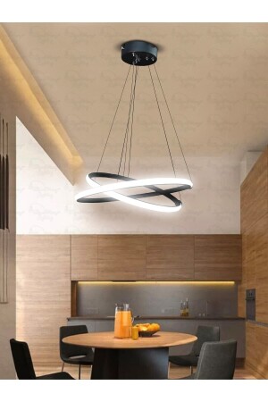 2li Siyah Kasa Beyaz Işık Sarkıt Led Avize Liyawang0001 liyawang0001 - RSCOLLECTIONS