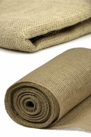 2mt Jute Cross Stitch Telis Sack Fabric Brown - Turkuaz Party