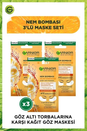 قنبلة من ورق من قنبلة من الرطوبة قناع العين ضد أكياس تحت العين شراء 3 دفع 2 - Garnier