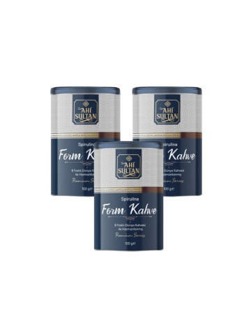 3lü Set Ahi Sultan Form Kahvesi 8 Farklı Kahve Ve Spirulina Içerikli 100 G - Ahi Sultan