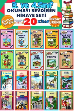 3 And 4. Classroom Storybook Set that Makes You Love Reading 20 Books Bestseller - Türk Dil Kurumu